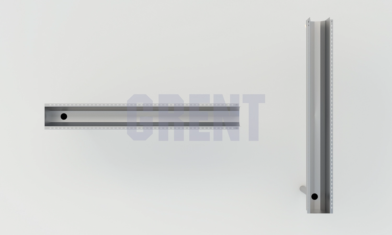 Лоток водоотводный мостовой GRENT MosT подвесной 200 выпускной торцевой