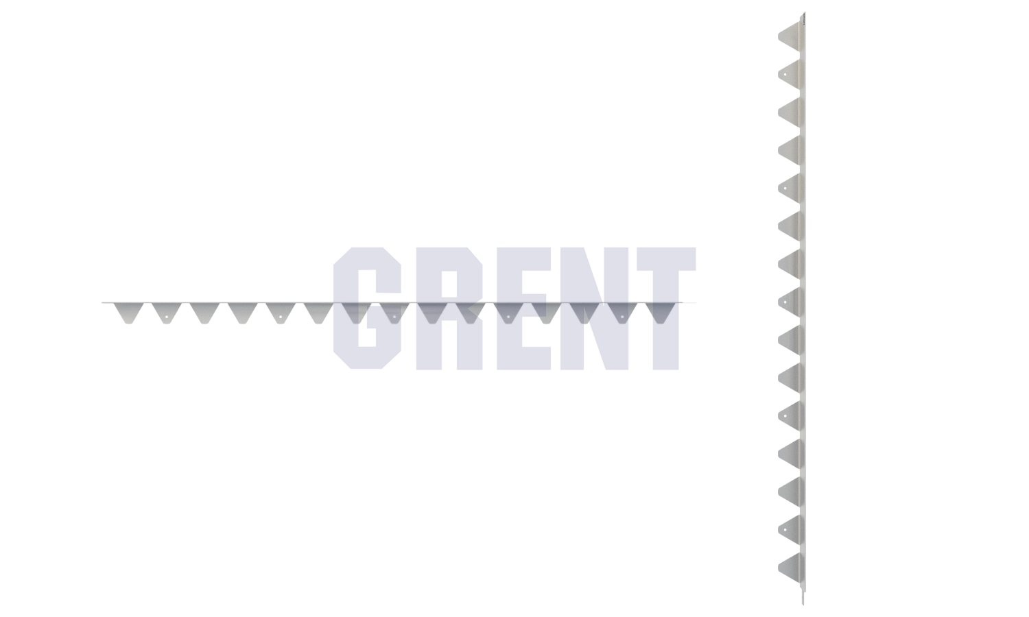 Бордюр стальной GRENT BR L-образный 2400*60, 1,5, оцинкованный