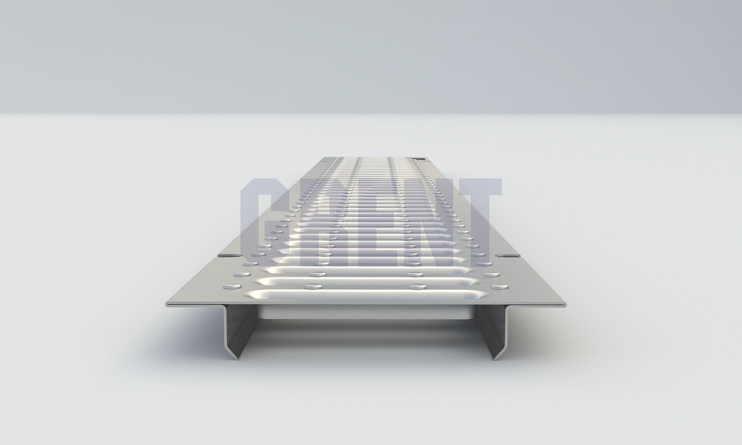 Штампованная решетка водоотводная из оцинкованной стали GRENT PlasT 100