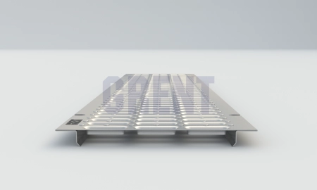 Штампованная решетка водоотводная из оцинкованной стали GRENT PlasT 200 