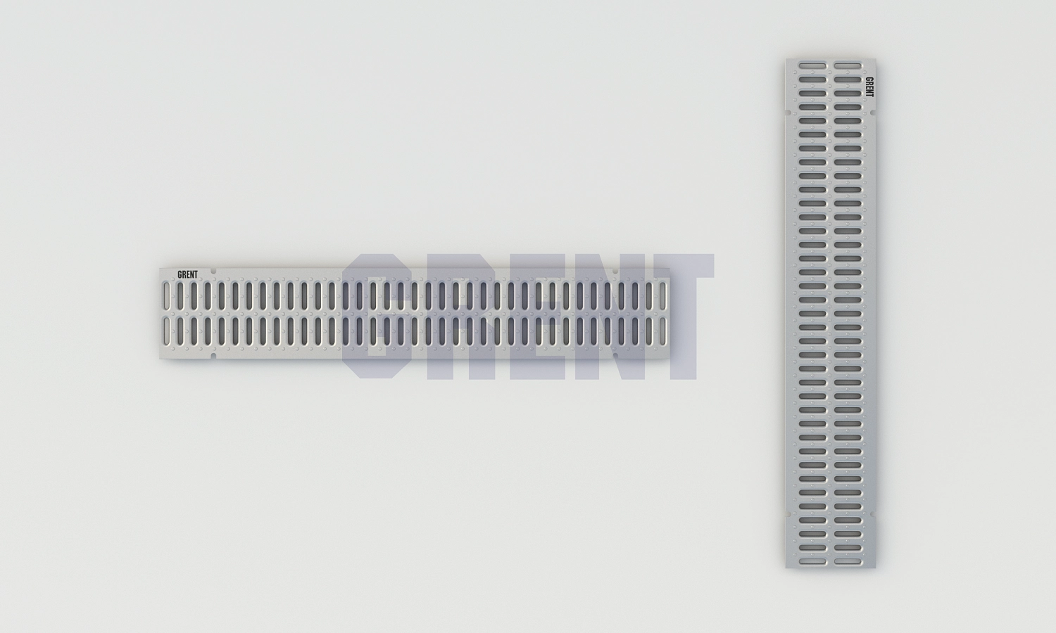 Штампованная решетка водоотводная из оцинкованной стали GRENT PlasT 150