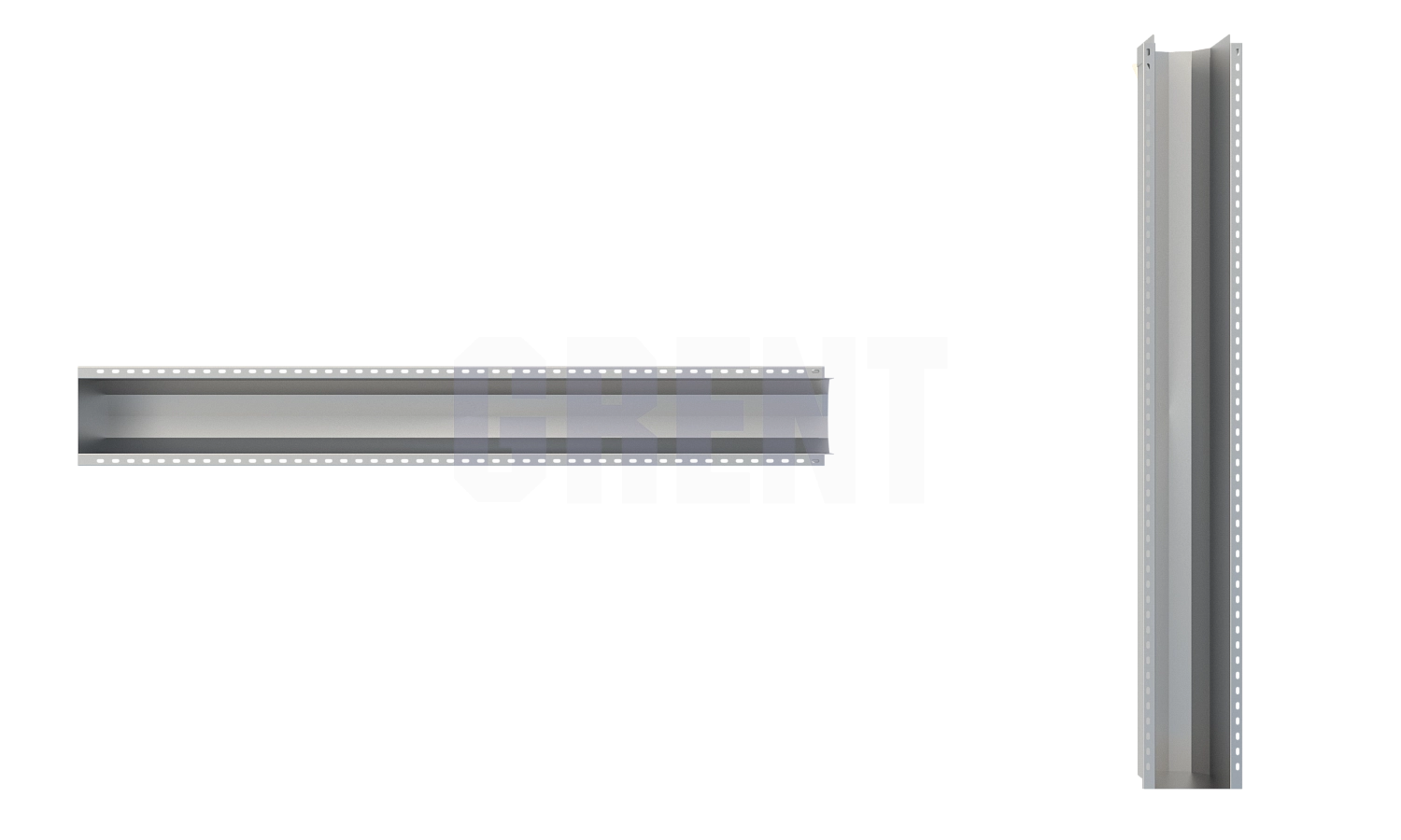 Лоток водоотводный мостовой GRENT MosT подвесной 200 торцевой