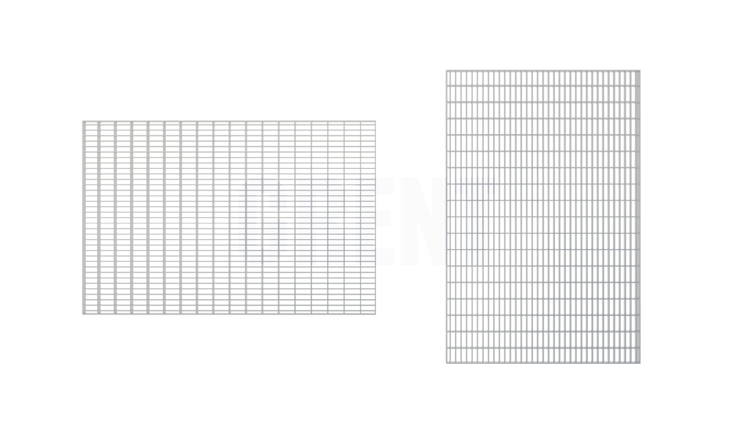 Прессованный настил из нержавеющей стали GRENT 33х11 390х590