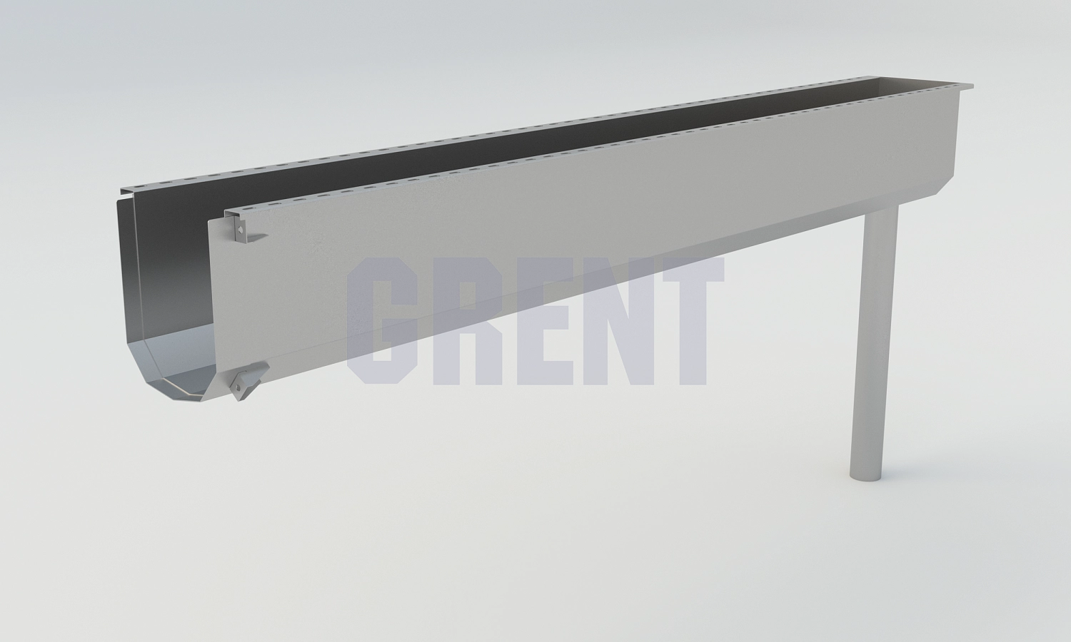 Лоток водоотводный мостовой GRENT MosT подвесной 200 выпускной торцевой