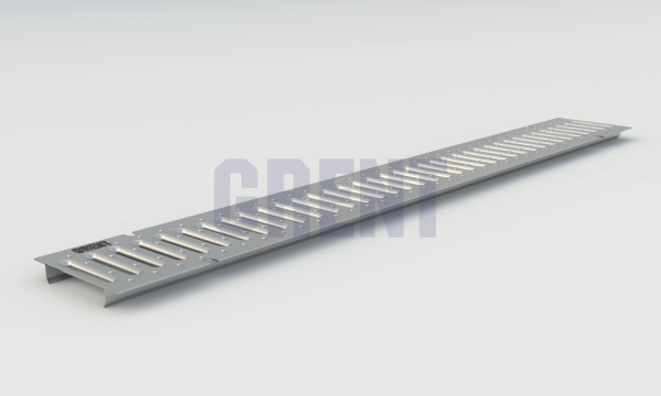 Штампованная решетка водоотводная из оцинкованной стали GRENT PlasT 100